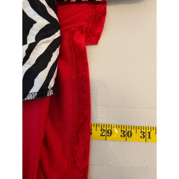 California Costumes Pimp Red Velvet Zebra Flared Pants Adult Large - Picture 11 of 16